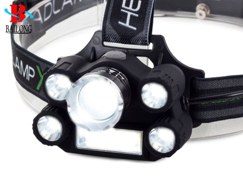Latarka LED z funkcją zoom i akumulatorami 18650