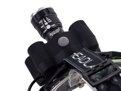 Latarka LED z funkcją zoom i akumulatorami 18650