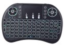 Nowoczesna bezprzewodowa klawiatura z podświetleniem i touchpadem dla smart TV