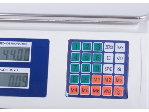 Waga elektroniczna 40kg z wyświetlaczem LCD i akumulatorem