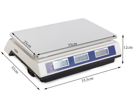 Waga elektroniczna 40kg z wyświetlaczem LCD i akumulatorem