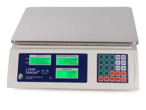 Waga elektroniczna 40kg z wyświetlaczem LCD i akumulatorem