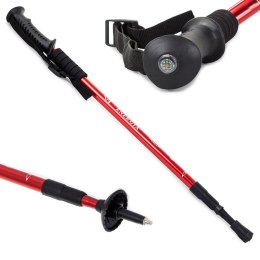 Teleskopowe kijki do nordic walking - czerwone, wyjątkowa jakość wykonania