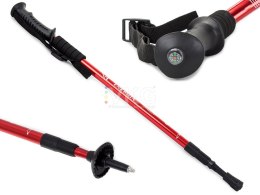 Teleskopowe kijki do nordic walking - czerwone, wyjątkowa jakość wykonania