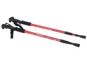 Teleskopowe kijki do nordic walking - czerwone, wyjątkowa jakość wykonania