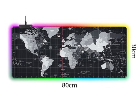 Podświetlana podkłada pod mysz gamingowa LED xxl wysoka .