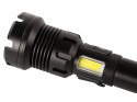 Latarka LED 29cm taktyczna 1000m IPX5 ALU AKU USB-C