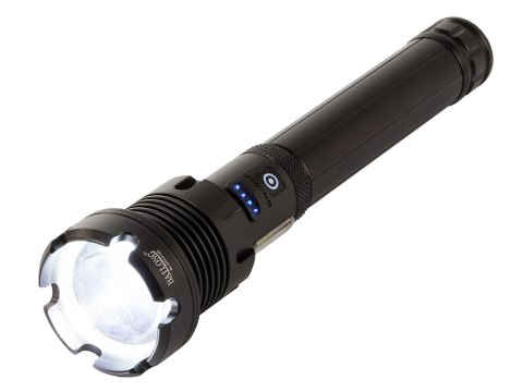 Latarka LED 29cm taktyczna 1000m IPX5 ALU AKU USB-C
