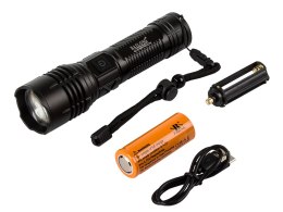 Latarka taktyczna - ZOOM LED 600m, wytrzymała i wszechstronna