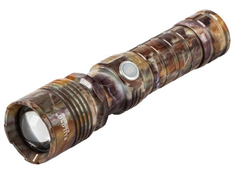 Nowoczesna latarka taktyczna LED z zoomem i akumulatorem 18650