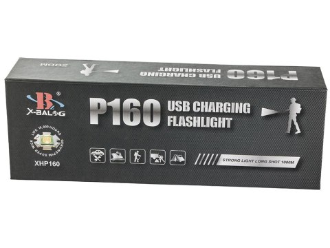 Nowoczesna latarka LED z funkcją Power Bank i regulacją zoomu