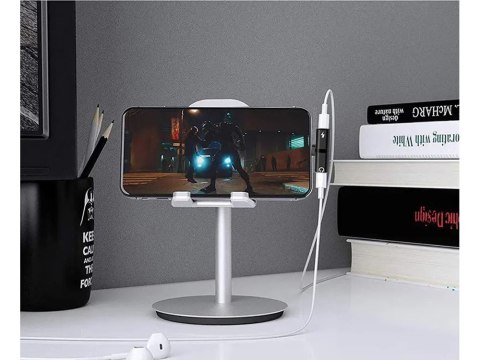 Nowoczesny rozdzielacz adapter Lightning 2w1 do iPhone i iPad