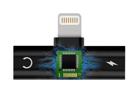 Nowoczesny rozdzielacz adapter Lightning 2w1 do iPhone i iPad