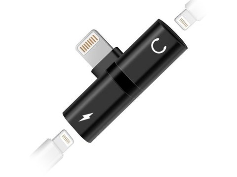 Nowoczesny rozdzielacz adapter Lightning 2w1 do iPhone i iPad