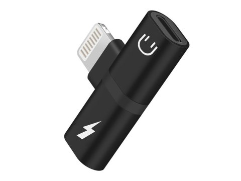 Nowoczesny rozdzielacz adapter Lightning 2w1 do iPhone i iPad