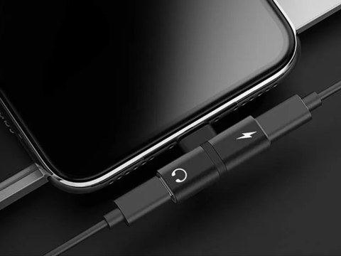 Nowoczesny rozdzielacz adapter Lightning 2w1 do iPhone i iPad