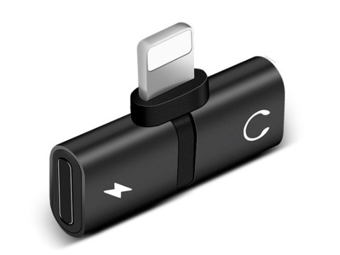 Nowoczesny rozdzielacz adapter Lightning 2w1 do iPhone i iPad