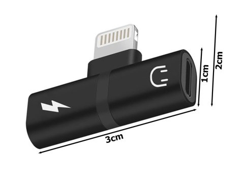 Nowoczesny rozdzielacz adapter Lightning 2w1 do iPhone i iPad