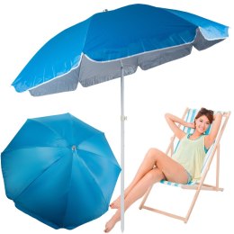 Plażowy parasol duży niebieski szary ochrona słońce wiatr solidny trwały