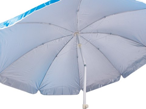 Plażowy parasol duży niebieski szary ochrona słońce wiatr solidny trwały