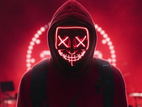 Maska LED świecąca LEDowa halloween impreza purge wysoka