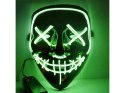 Maska LED świecąca LEDowa halloween impreza purge wysoka