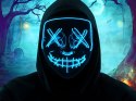 Maska LED świecąca LEDowa halloween impreza purge wysoka