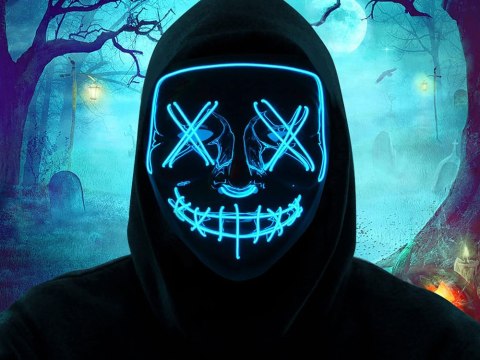 Maska LED świecąca LEDowa halloween impreza purge wysoka