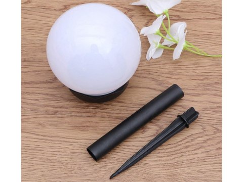 Słoneczne lampki LED 4x lampa solarna ogrodowa kula biała wbijana 10 cm
