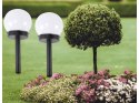 Słoneczne lampki LED 4x lampa solarna ogrodowa kula biała wbijana 10 cm
