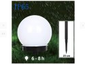 Słoneczne lampki LED 4x lampa solarna ogrodowa kula biała wbijana 10 cm