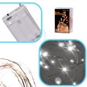 LAMPKI LED DEKORACYJNE - 100 ŻARÓWEK NA 10 METRACH W ZIMNYM BIAŁYM ŚWIETLE