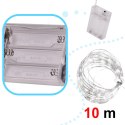 LAMPKI LED DEKORACYJNE - 100 ŻARÓWEK NA 10 METRACH W ZIMNYM BIAŁYM ŚWIETLE