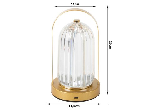 Nowoczesna lampka LED z kryształowym kloszem, która rozjaśni Twoje wnętrze