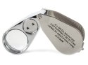 Lupa tester UV składana 2 LED aluminium 40x pudełeczko precyzja