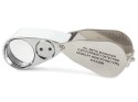 Lupa tester UV składana 2 LED aluminium 40x pudełeczko precyzja