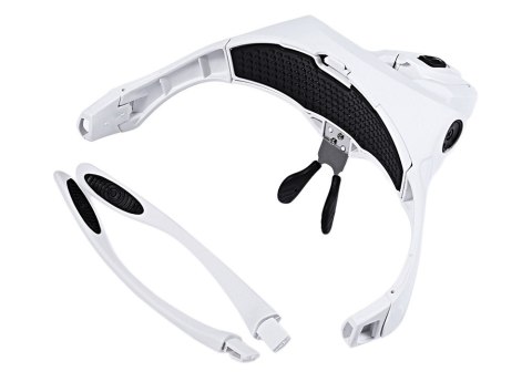 Lupa na głowę głowowa czołowa lub okulary z diodami 2 LED 3.5x 5 szkieł