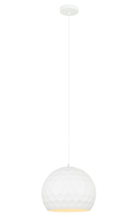 Lampa wisząca GRELIUM 25cm MDM-2956/1Mitalux biała metalowa kula