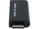 Nowoczesny adapter PS2 na HDMI z dźwiękiem i USB/5V, czarny