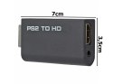 Nowoczesny adapter PS2 na HDMI z dźwiękiem i USB/5V, czarny