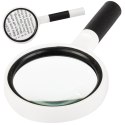 Lupa lekka biała klasyczna szkło powiększające soczewka 65mm 6x