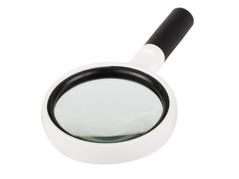 Lupa lekka biała klasyczna szkło powiększające soczewka 65mm 6x