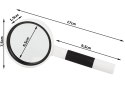 Lupa lekka biała klasyczna szkło powiększające soczewka 65mm 6x