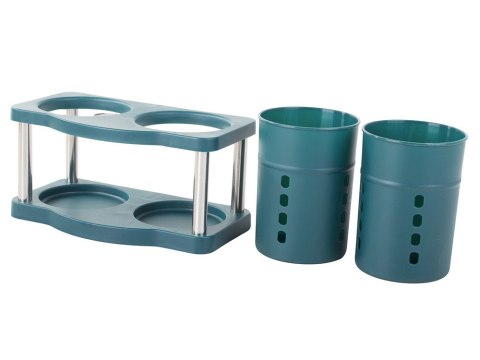 Organizator Sztućców - Zielony Elegancki Ociekacz Do Kuchni i Łazienki