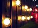 Słoneczna Girlanda ogrodowa 380cm lampki 20 LED ciepłe 3cm bańka