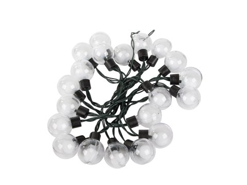 Słoneczna Girlanda ogrodowa 380cm lampki 20 LED ciepłe 3cm bańka