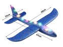 Nowoczesny samolot styropianowy LED 47 cm - świetna zabawa dla dzieci