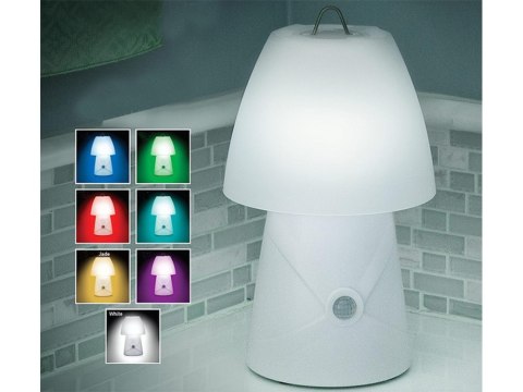 Nocna lampka czujnik ruchu LED dzieci biurkowa zmiana koloru biała