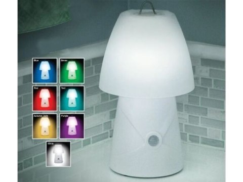 Nocna lampka czujnik ruchu LED dzieci biurkowa zmiana koloru biała