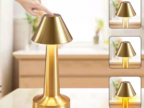 Nowoczesna lampa nocna z regulacją jasności i trzema odcieniami światła